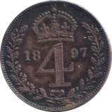 1897 UNC MAUNDY FOURPENCE