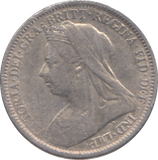 1900 SIXPENCE ( FINE )