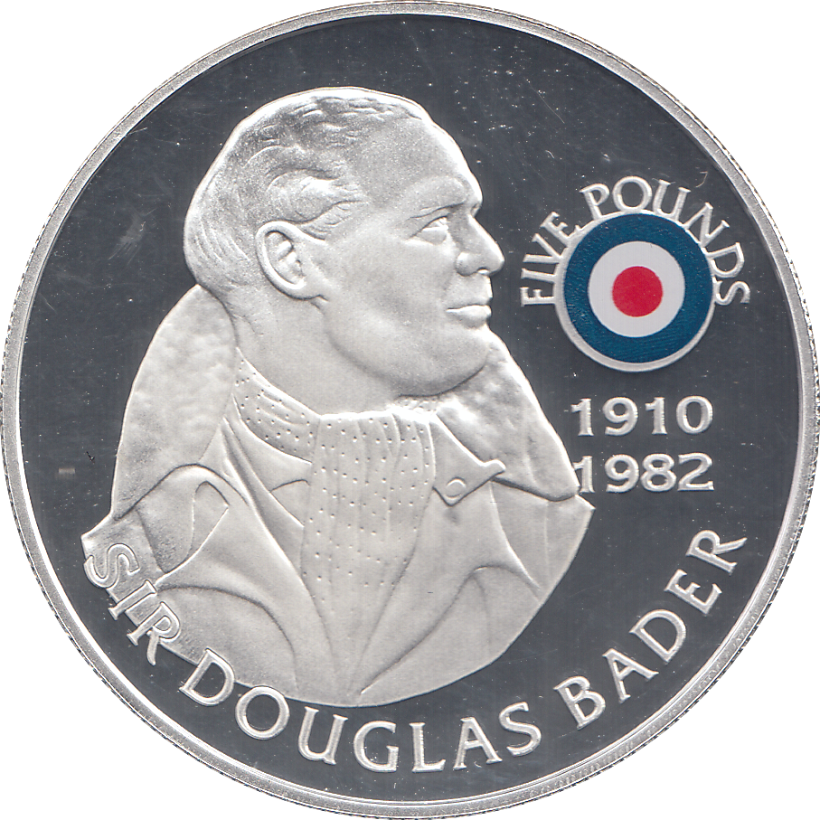 2008 SILVER PROOF £5 SIR DOUGLAS BADER