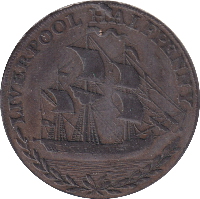 1791 HALF PENNY TOKEN LIVERPOOL