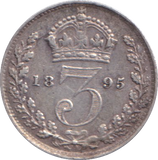 1895 THREEPENCE ( VF )