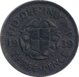 1939 THREEPENCE ( GF)