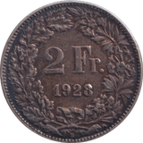 1928 SWITZERLAND'S TWO FRANC