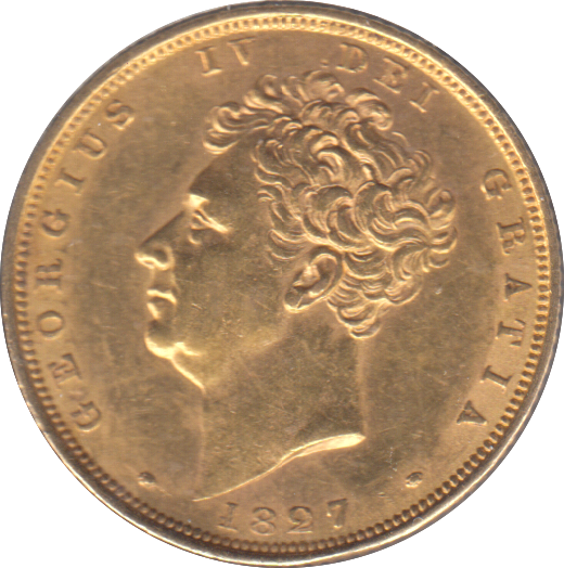 1827 GOLD SOVEREIGN ( EF )