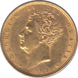 1827 GOLD SOVEREIGN ( EF )