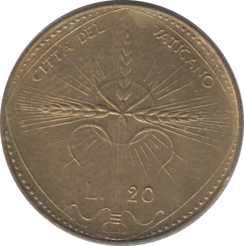 1968 VATICAN 20 LIRA