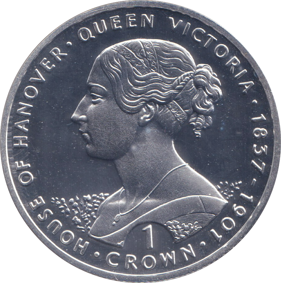 1993 SILVER PROOF ONE CROWN QUEEN VICTORIA