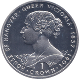 1993 SILVER PROOF ONE CROWN QUEEN VICTORIA