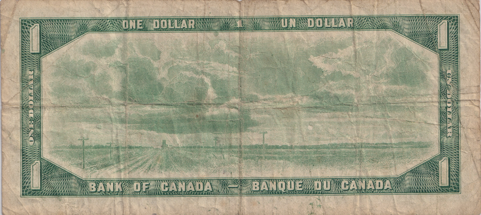 1954 ONE DOLLAR CANADA BANKNOTE REF-1775