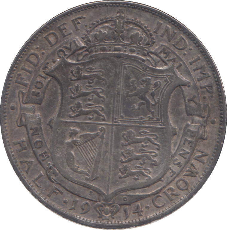 1914 HALFCROWN ( VF )