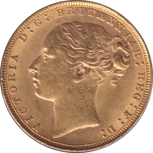 1878 GOLD SOVEREIGN ( AUNC )