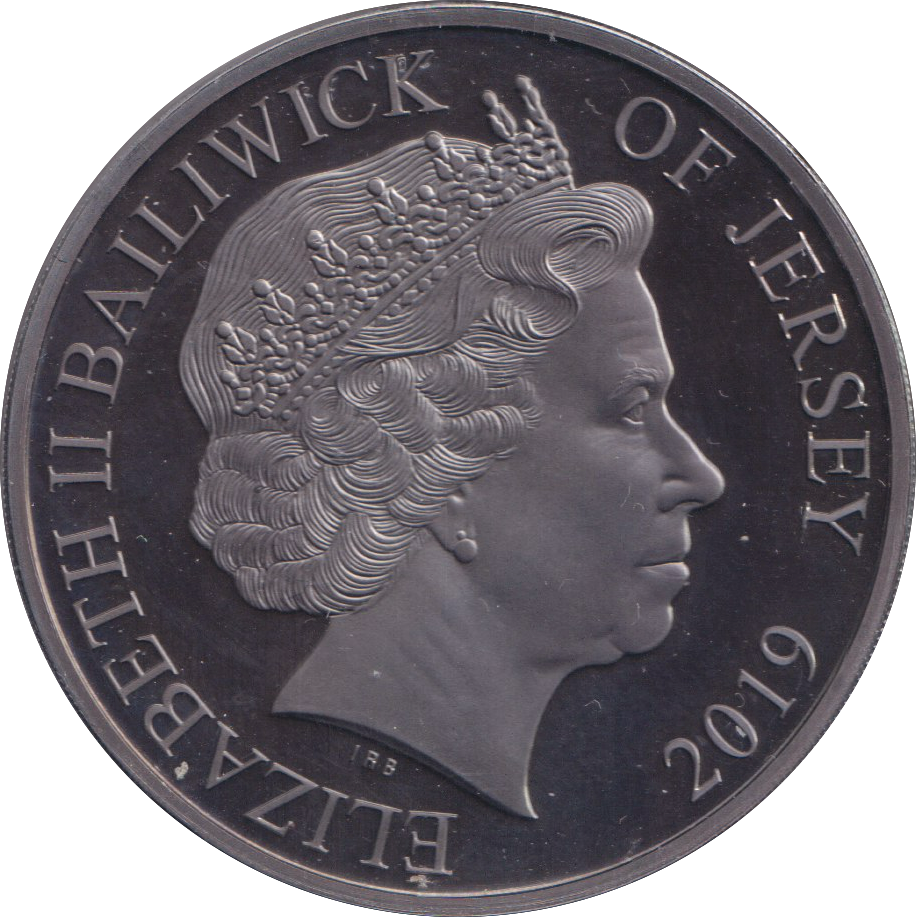 2019 FIVE POUND ONE GIANT LEAP FOR MAN KIND BAILIWICK OF JERSEY