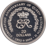 1993 SILVER PROOF TWENTY DOLLAR