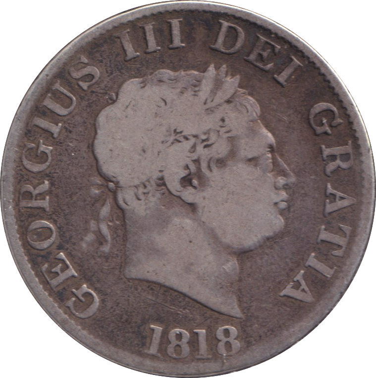 1818 HALFCROWN ( FINE )