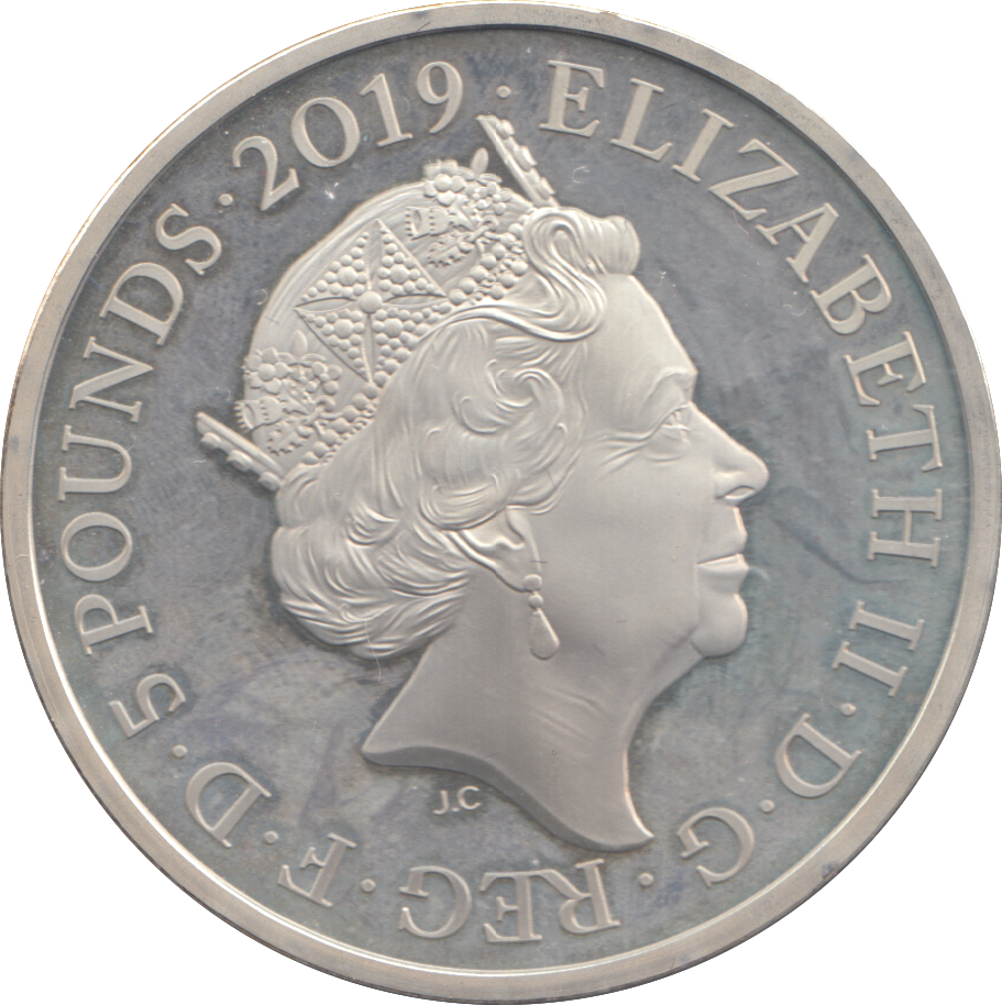 2019 SILVER PROOF FIVE POUNDS TOWER OF LONDON