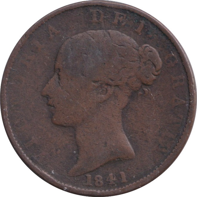 1841 HALFPENNY ( FINE )