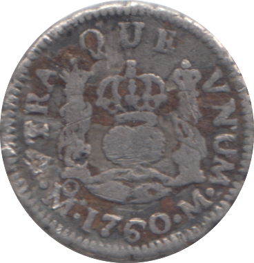 1760 MEXICAN SPANISH COLONIAL HALF REAL