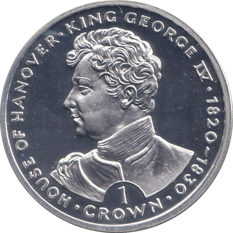 1993 SILVER PROOF ONE CROWN KING GEORGE IV