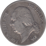 1822 SILVER FRANCE 5 FRANCS