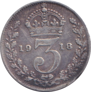 1918 THREEPENCE ( GF )