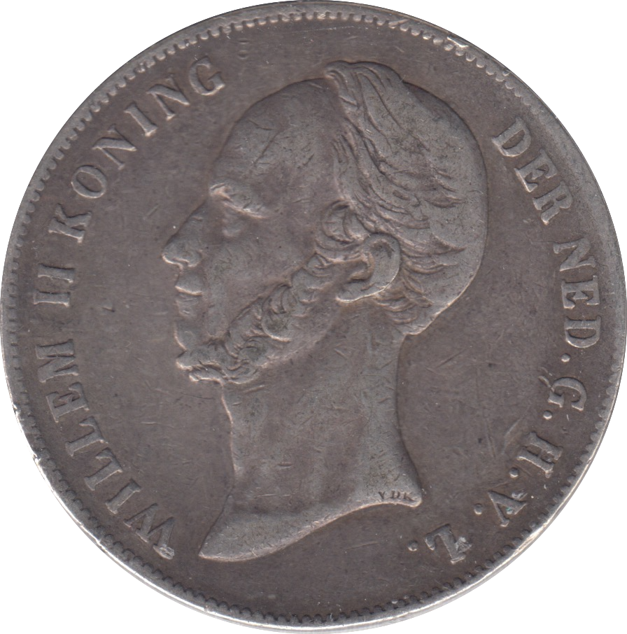 1848 SILVER NETHERLANDS 2 1/2 GULDEN