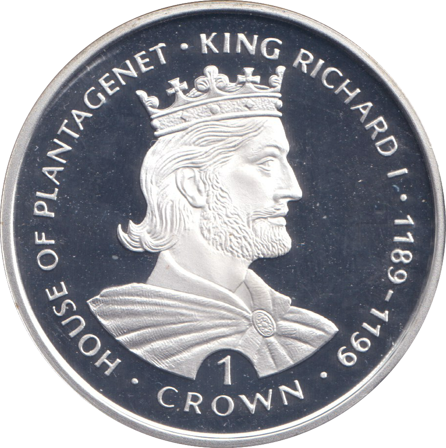 1999 SILVER PROOF ONE CROWN KING RICHARD I