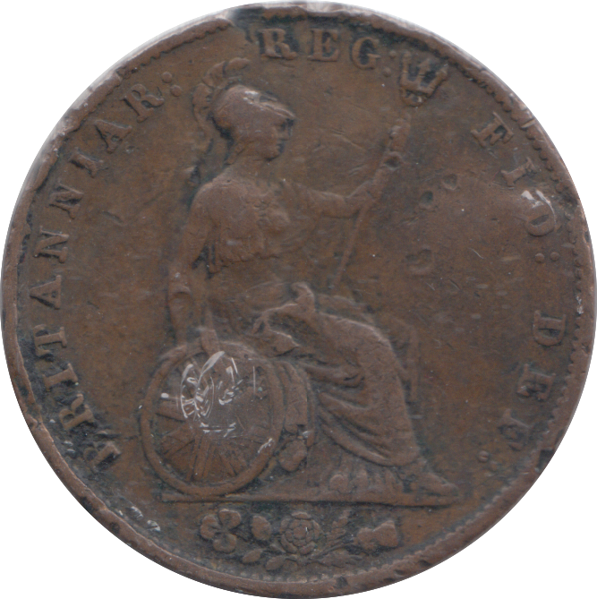 1843 HALFPENNY ( FINE )