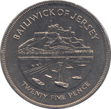 1977 25 PENCE BALIWICK OF JERSEY