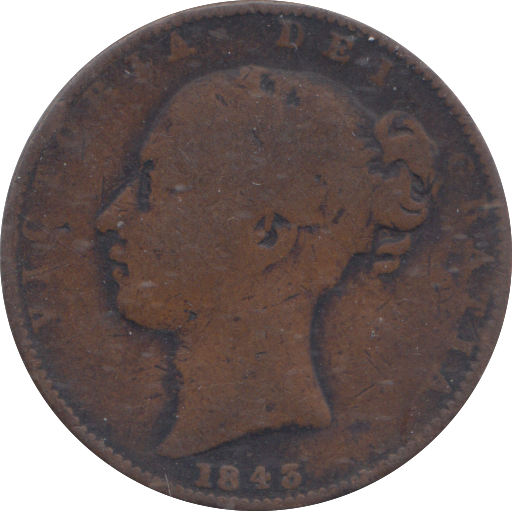 1843 FARTHING ( FINE )