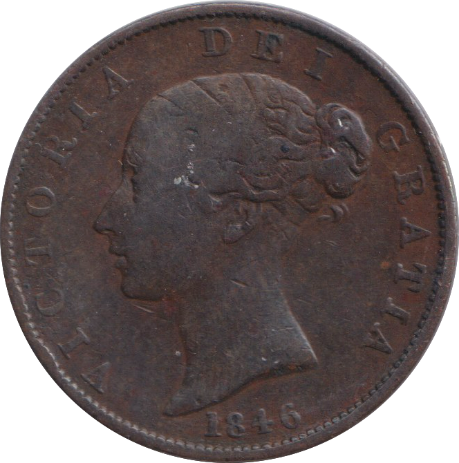 1846 HALFPENNY ( FINE )