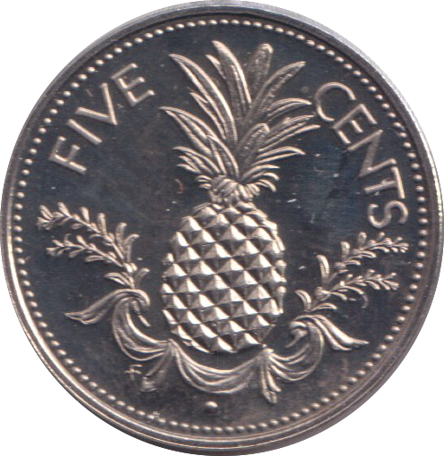 1974 5 CENTS BAHAMAS