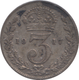 1917 THREEPENCE ( GF )