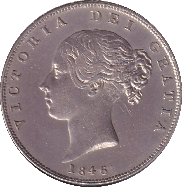 1846 HALFCROWN ( AUNC )