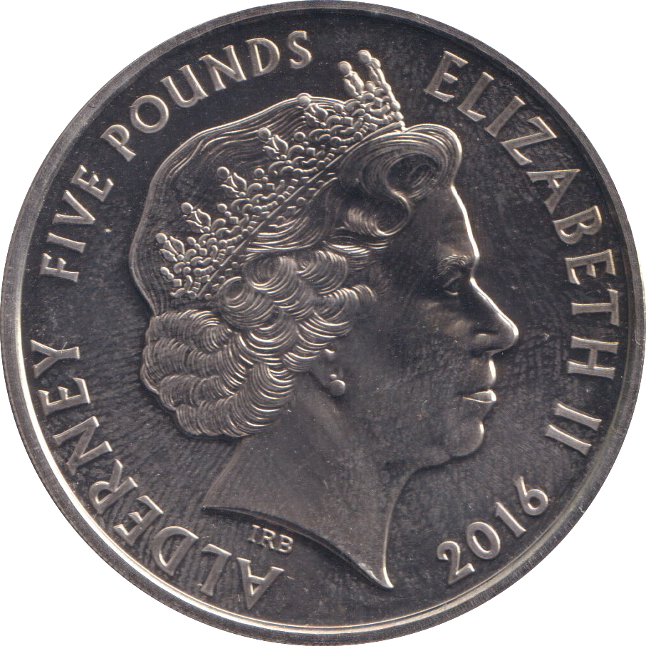 2016 WORLD CHAMPIONSHIP FIVE POUNDS ALDERNEY ( BU )