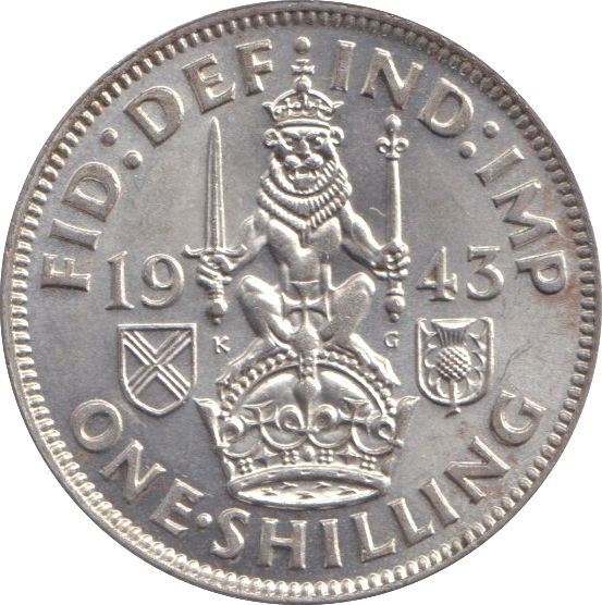 1943 SHILLING ( UNC ) SCOTTISH