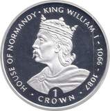 1999 SILVER PROOF ONE CROWN KING WILLIAM I