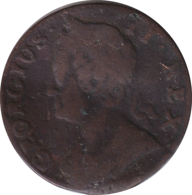1745 HALFPENNY ( FINE )