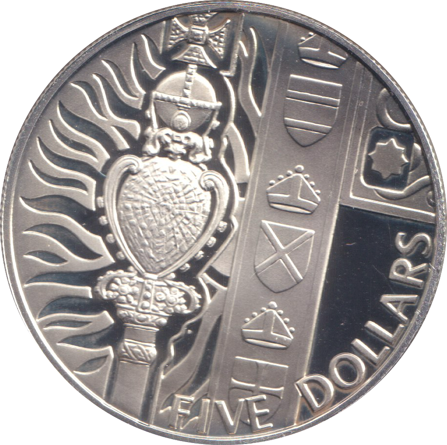 2002 SILVER PROOF FIVE DOLLAR NEW ZEALAND