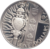 2002 SILVER PROOF FIVE DOLLAR NEW ZEALAND