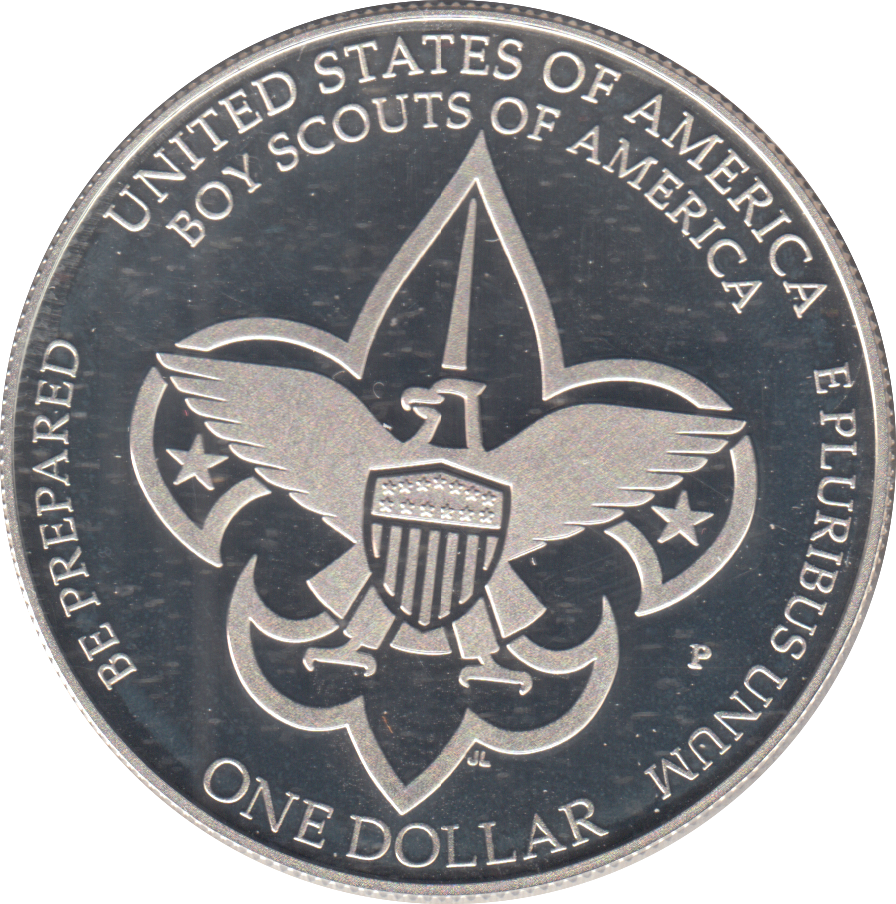 2010 USA SILVER PROOF BOY SCOUTS OF AMERICA COMMEMORATIVE DOLLAR