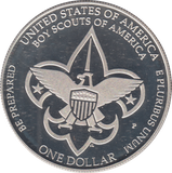 2010 USA SILVER PROOF BOY SCOUTS OF AMERICA COMMEMORATIVE DOLLAR