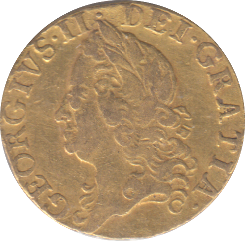 1753 GOLD HALF GUINEA ( VF )