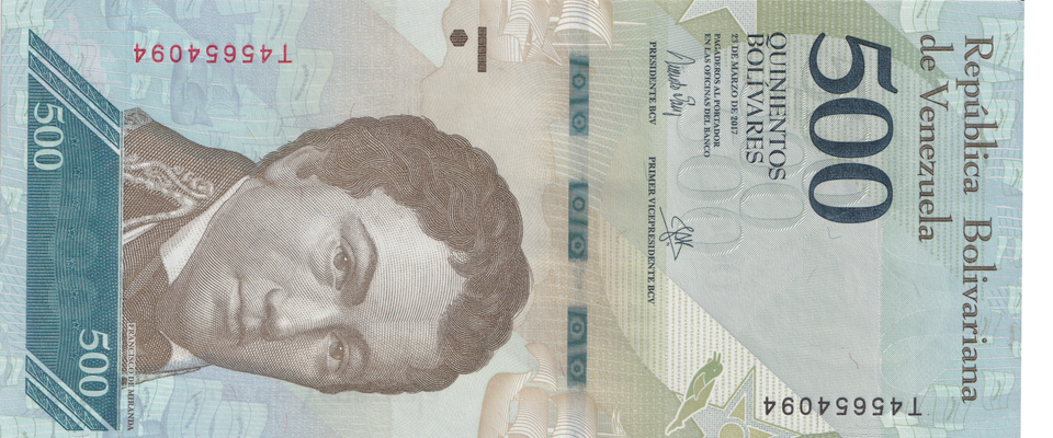 2017 VENEZUELA 500 BOLIVARES BANKNOTE REF-1727