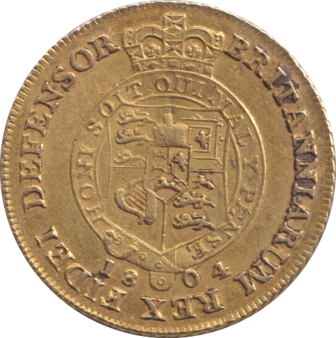1804 GOLD HALF GUINEAS ( EF )