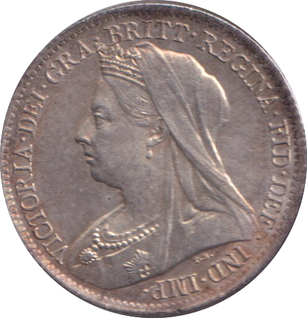1901 SIXPENCE ( AUNC )