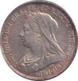 1901 SIXPENCE ( AUNC )