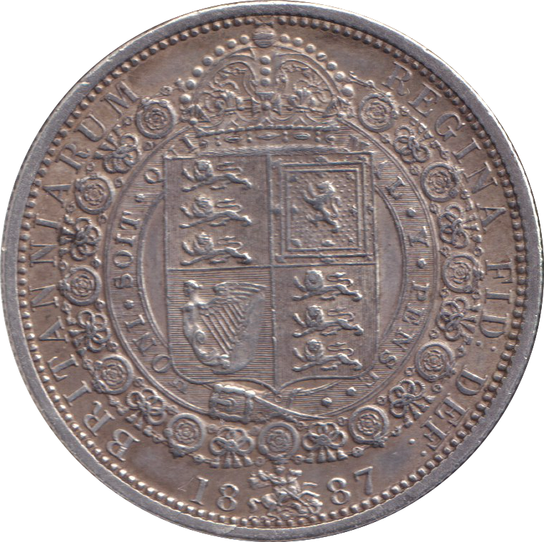 1887 HALFCROWN ( EF )