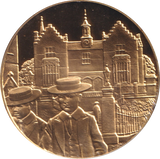 1974 SILVER GOLD PLATED WINSTON CHURCHILL HARROW SCHOOL MEDALLION