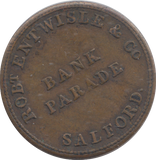 1844 SALFORD FARTHING TEA TOKEN