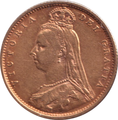 1890 GOLD HALF SOVEREIGN ( GVF )